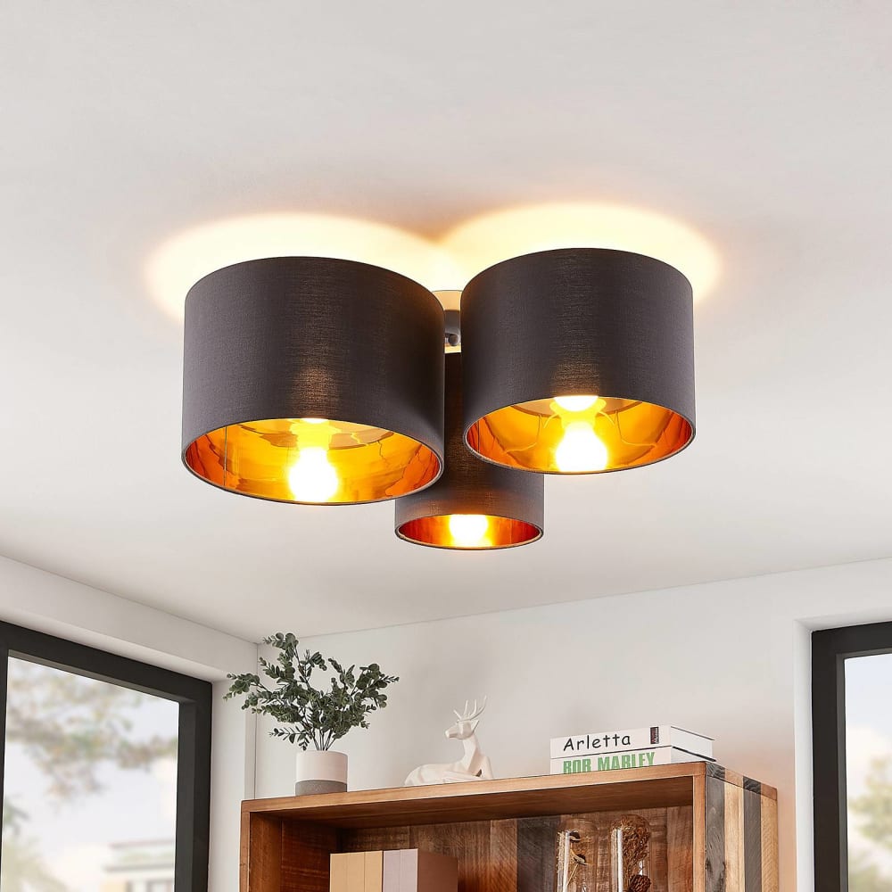 Deckenlampe aus Textil, grau - Maisons Du Monde