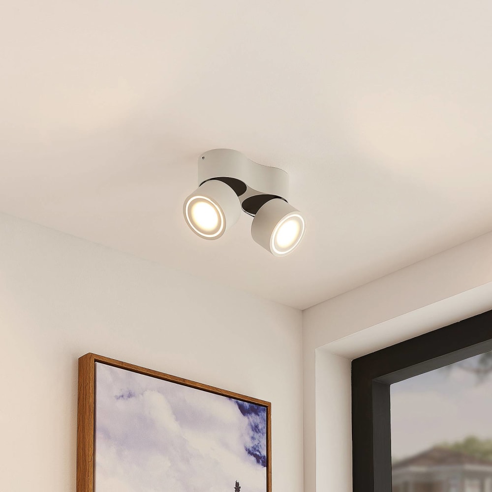 LED Deckenlampe aus Aluminium, weiß - Maisons Du Monde