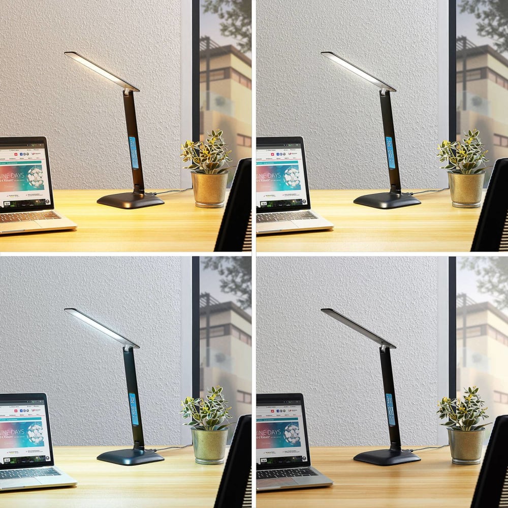 Lampe à poser en plastique noir — vue 3