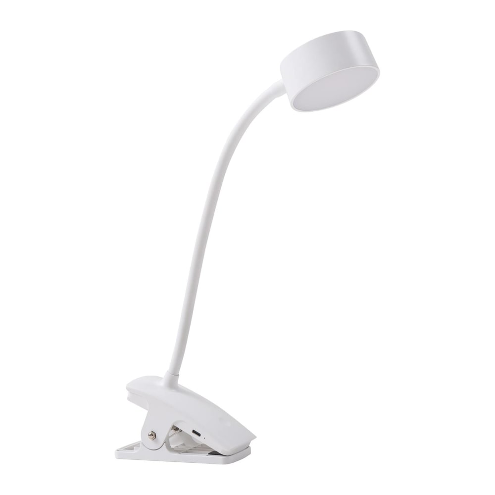 Lampe à pince en métal blanc Lampe à pince en métal blanc
