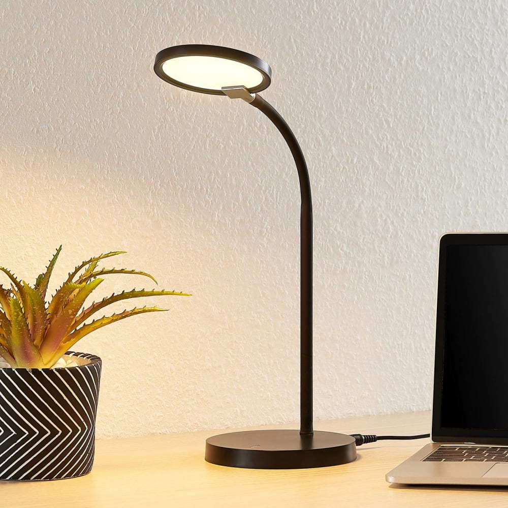 Lampe à poser en plastique noir — vue 4