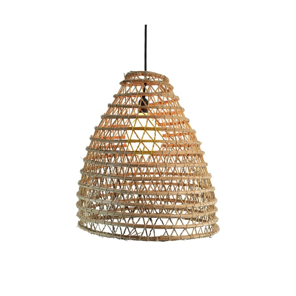 Suspension tressée en fibres de palmier D.50cm