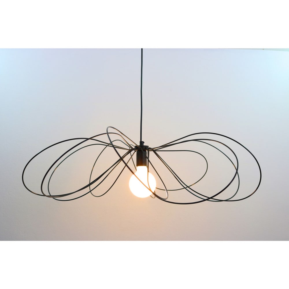 Suspension filaire métal noir d.80cm — vue 4