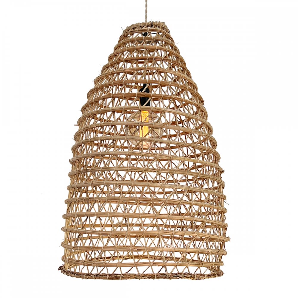 Suspension tressée en fibres de palmier D.48cm