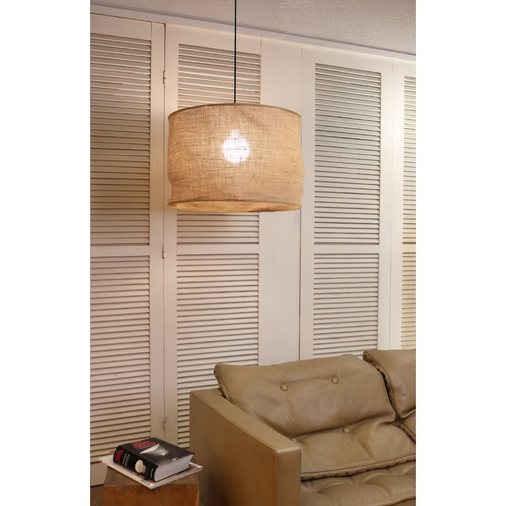 Abat-jour à suspendre toile de jute naturelle non électrifiée d.60cm — vue 3