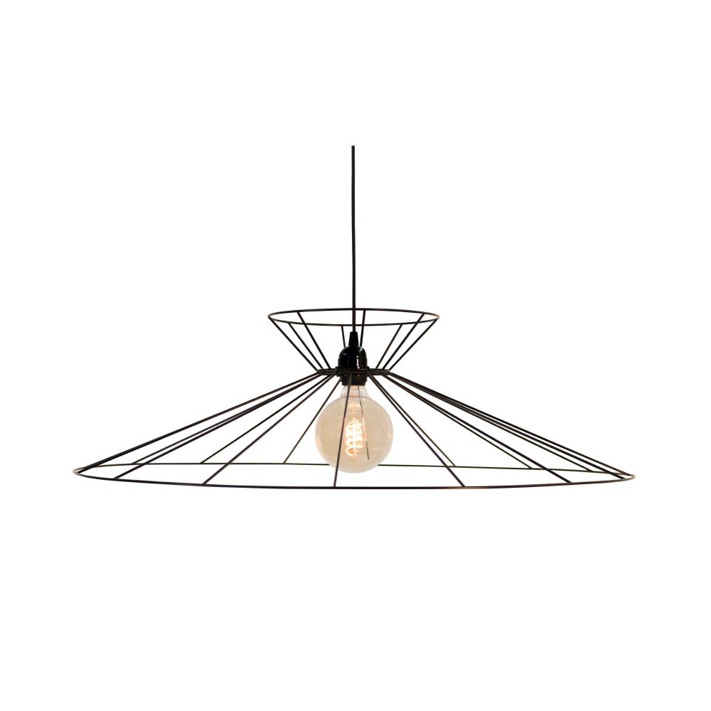 Suspension filaire métal noir D.90cm