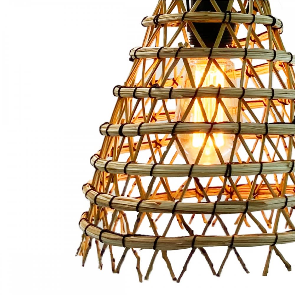 Suspension tressée en fibres de palmier d.20cm — vue 4