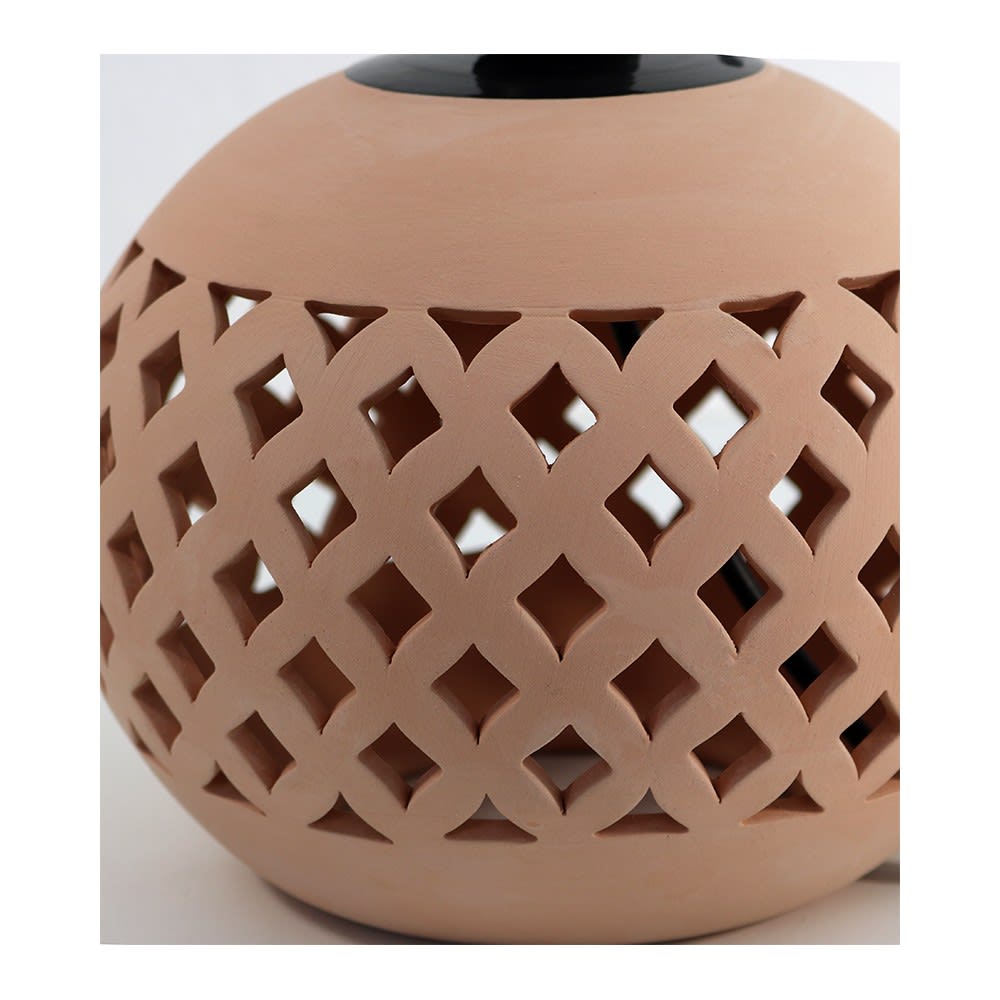 Pied de lampe en terre cuite naturelle h. 21cm - Maisons du Monde