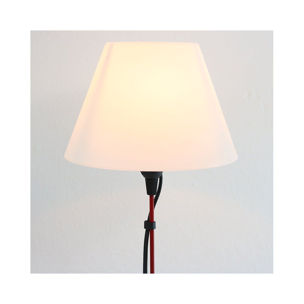 Lampe filaire métal rouge h.22cm — vue 4