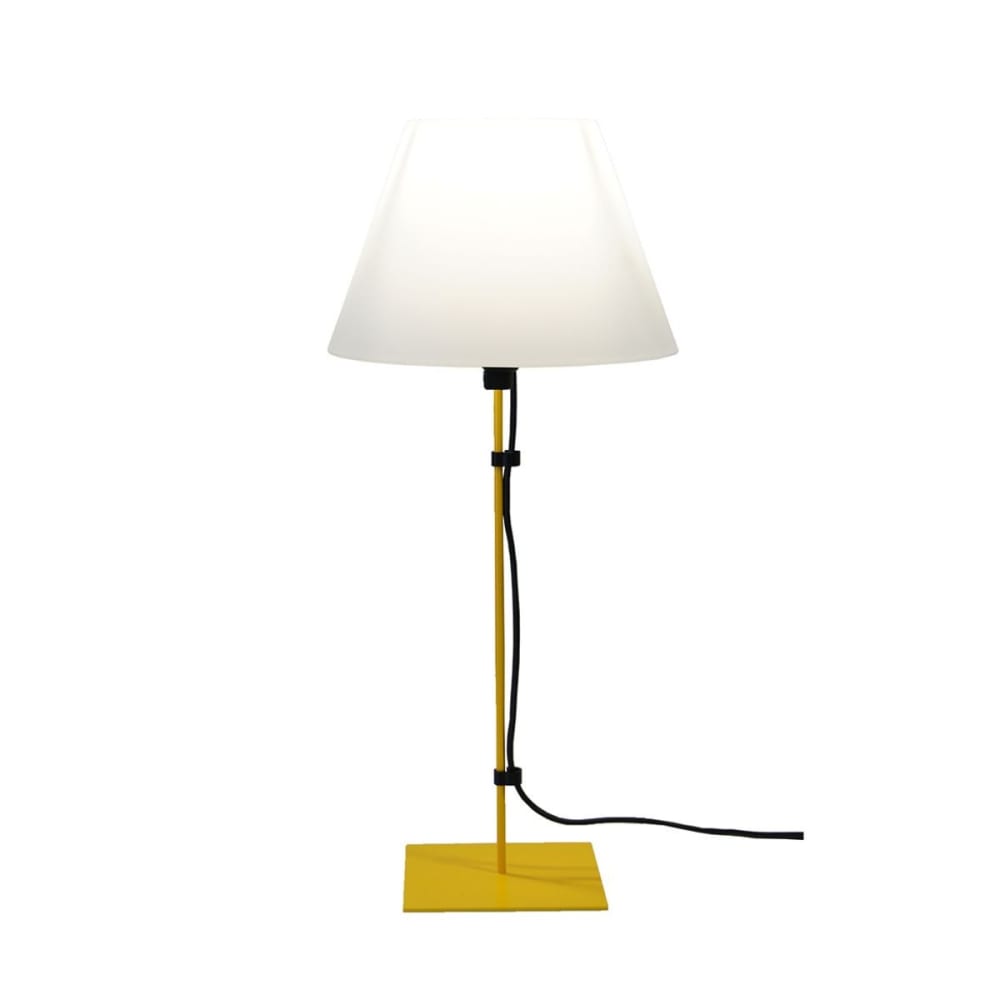 Lampe filaire métal jaune H.22cm