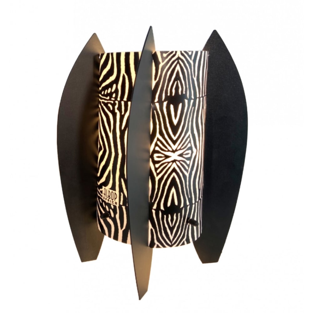 Gérard Lamy Lampe décorative africa h.25cm Noir Pvc - Poly Chlorure De Vinyle