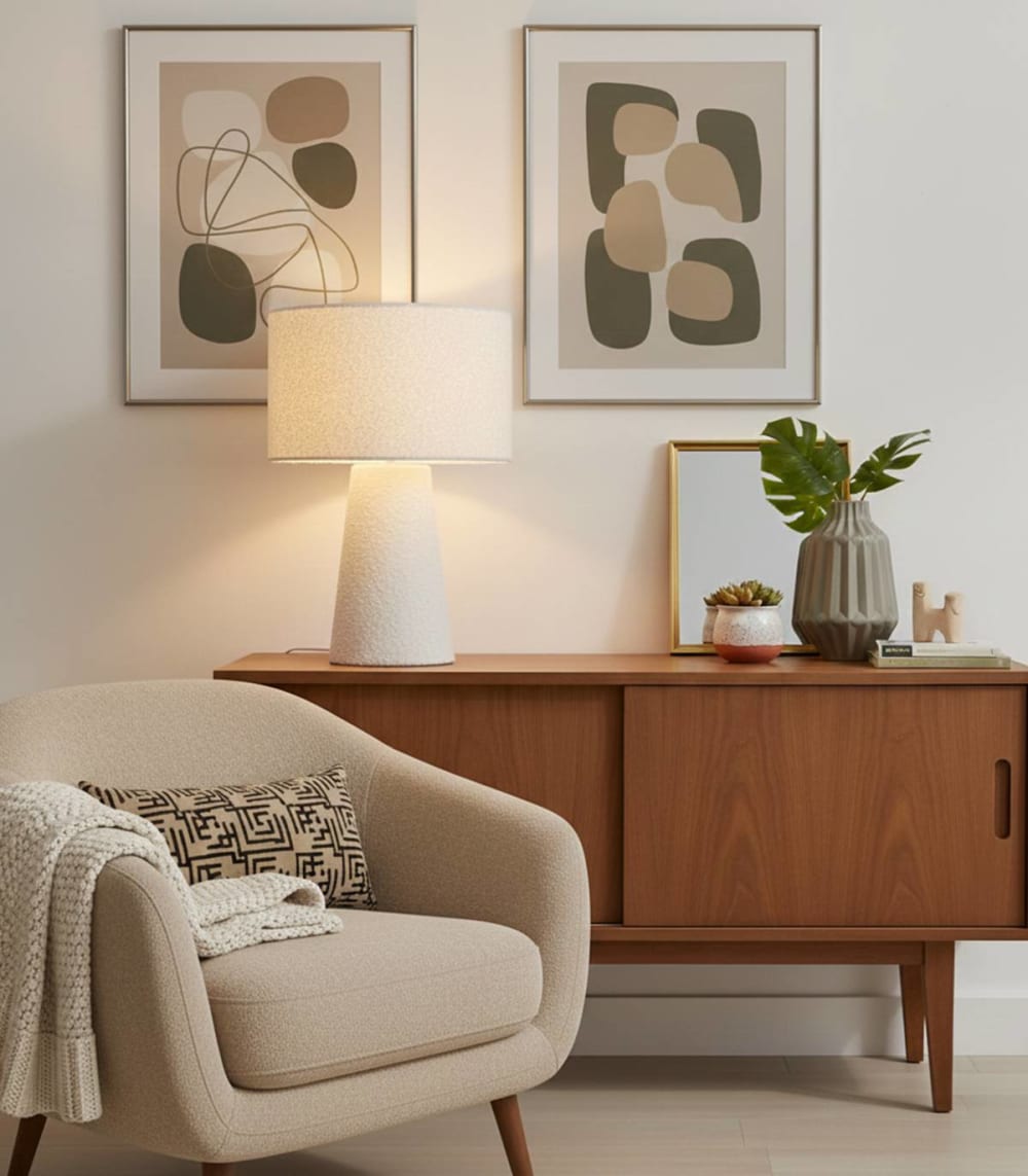 En textile blanc, h. 51 cm - Maisons du Monde