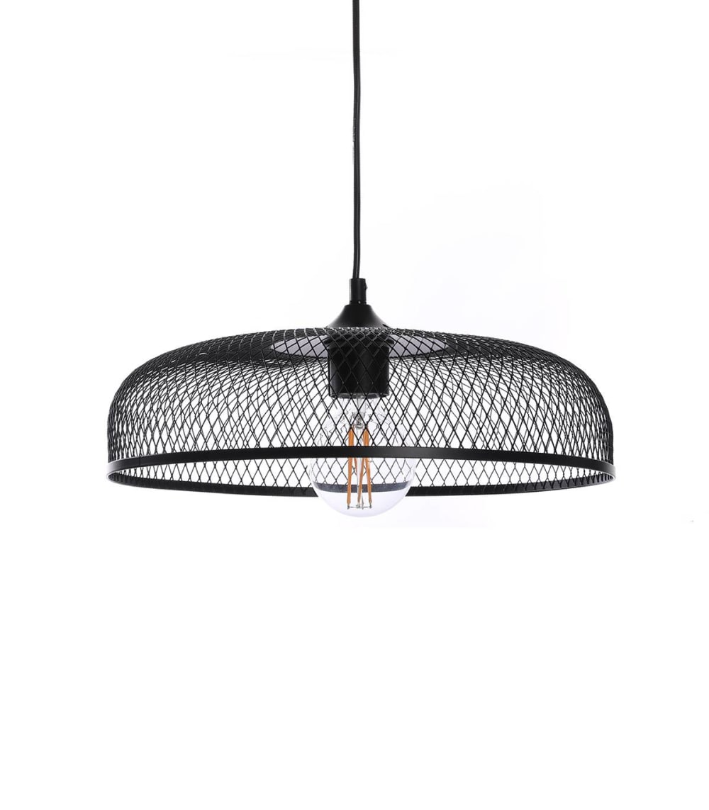 Suspension en métal noir, d.38 cm