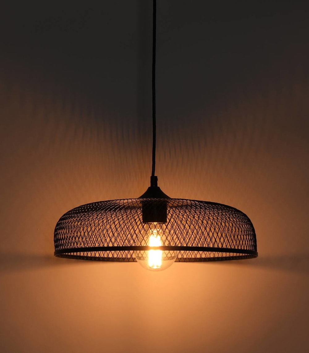 Suspension en métal noir, d.38 cm — vue 3