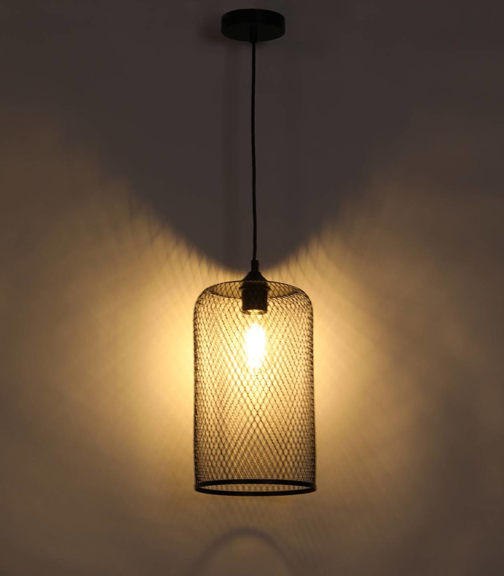 Suspension en métal noir, d.20 cm — vue 3