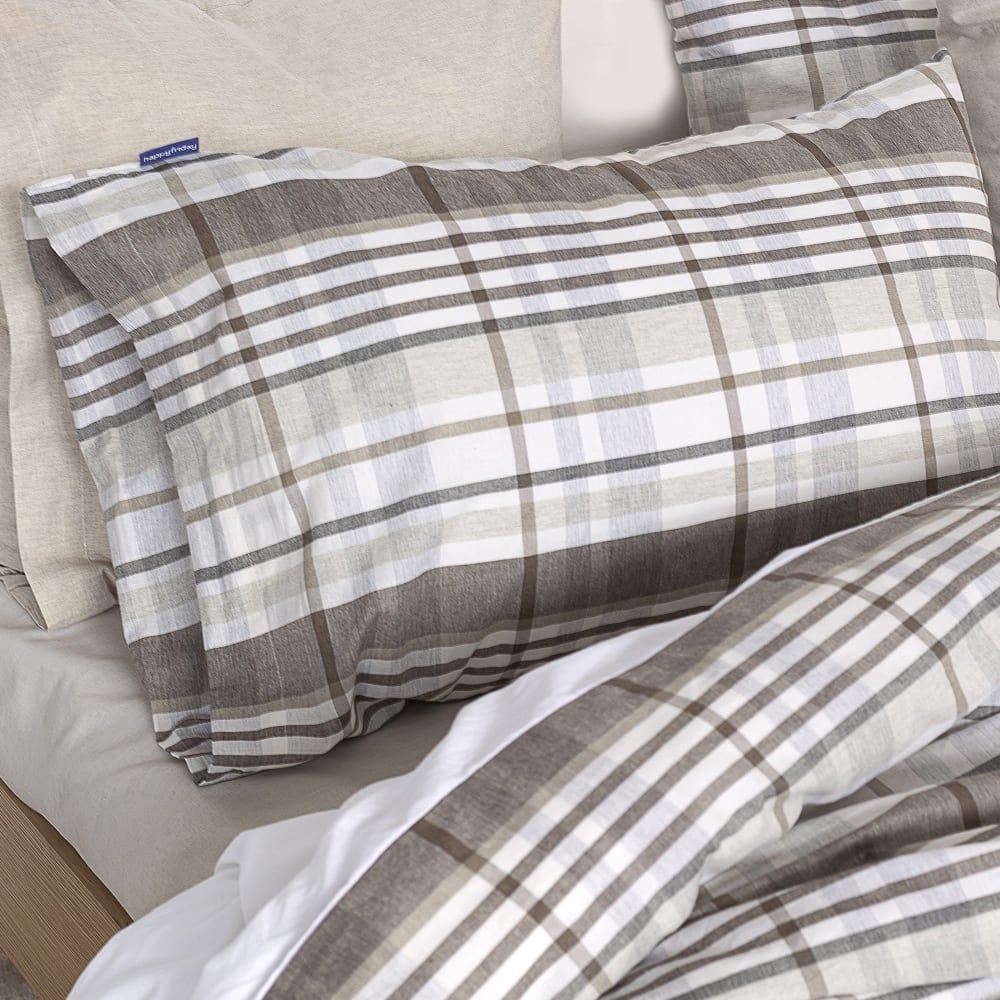 Taie d'oreiller 100% coton beige 50x75 cm (x2) - Maisons du Monde