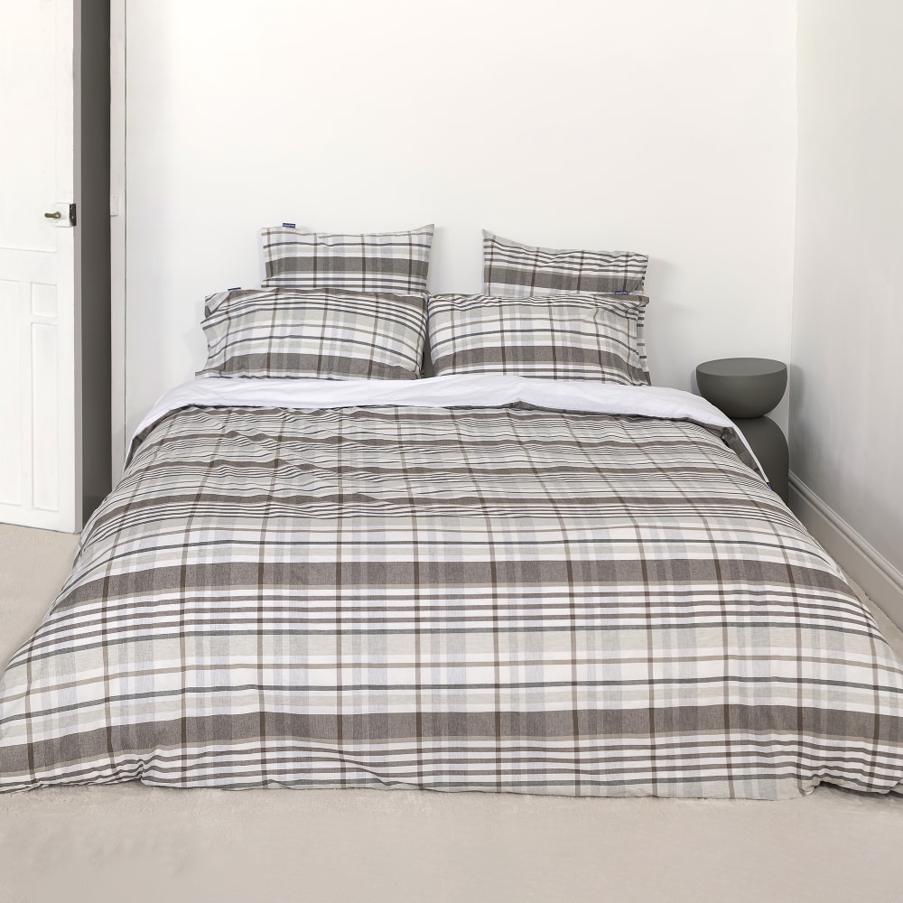 Housse de couette 100% Coton Beige 155x220 cm