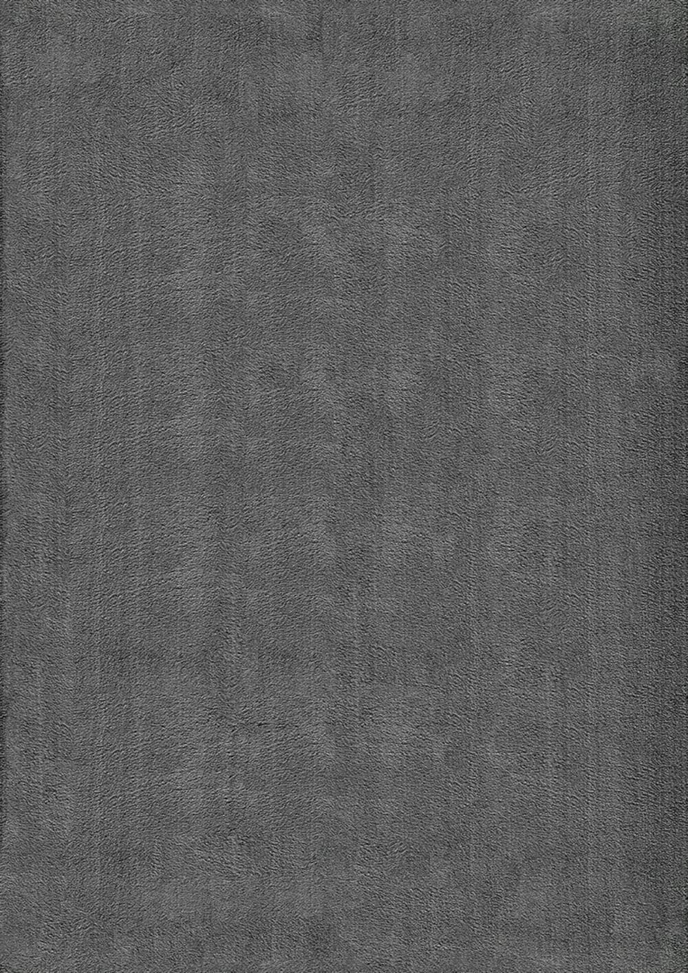 The carpet Teppich, waschbar und Anti-Rutsch, Uni-Farben, Anthrazit, 60 x 110 cm style modern Silber Pes - Polyester