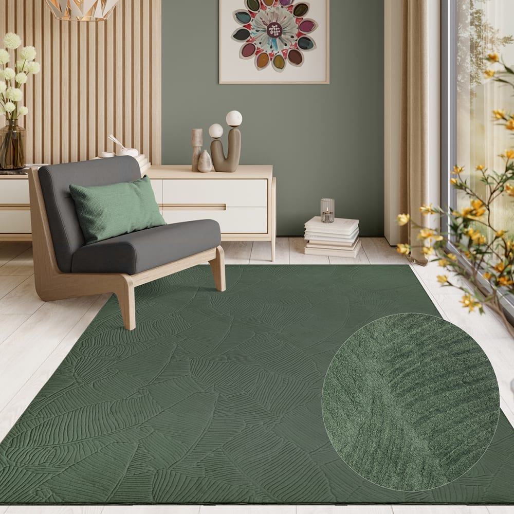 Tapis doux antidérapant, vert, 80 x 150 cm — vue 4