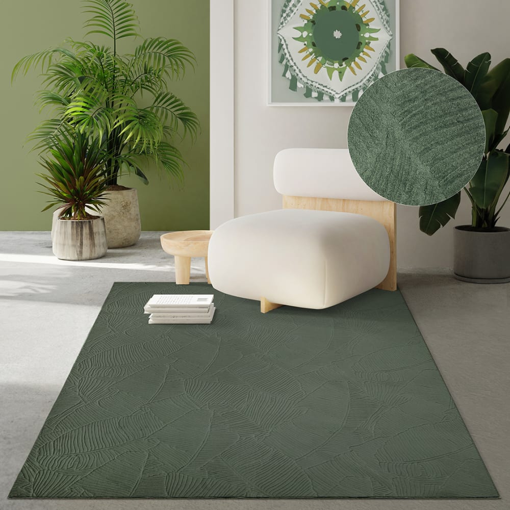 Tapis doux antidérapant, vert, 140 x 200 cm — vue 3