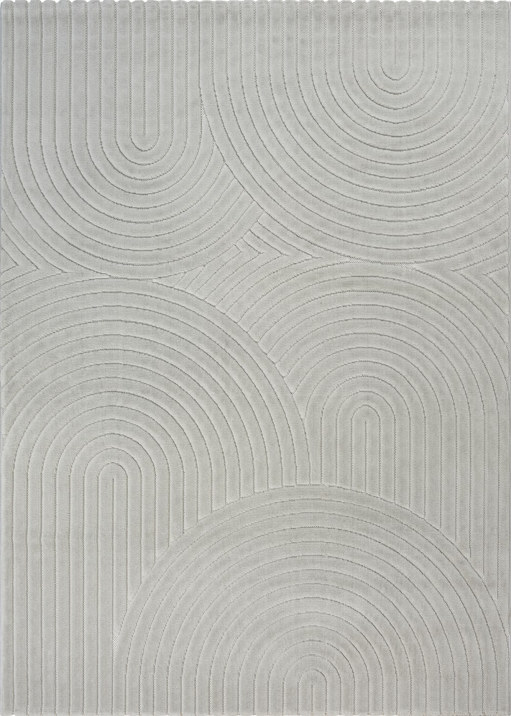 Tapis moderne extérieur, gris, 160 x 220 cm