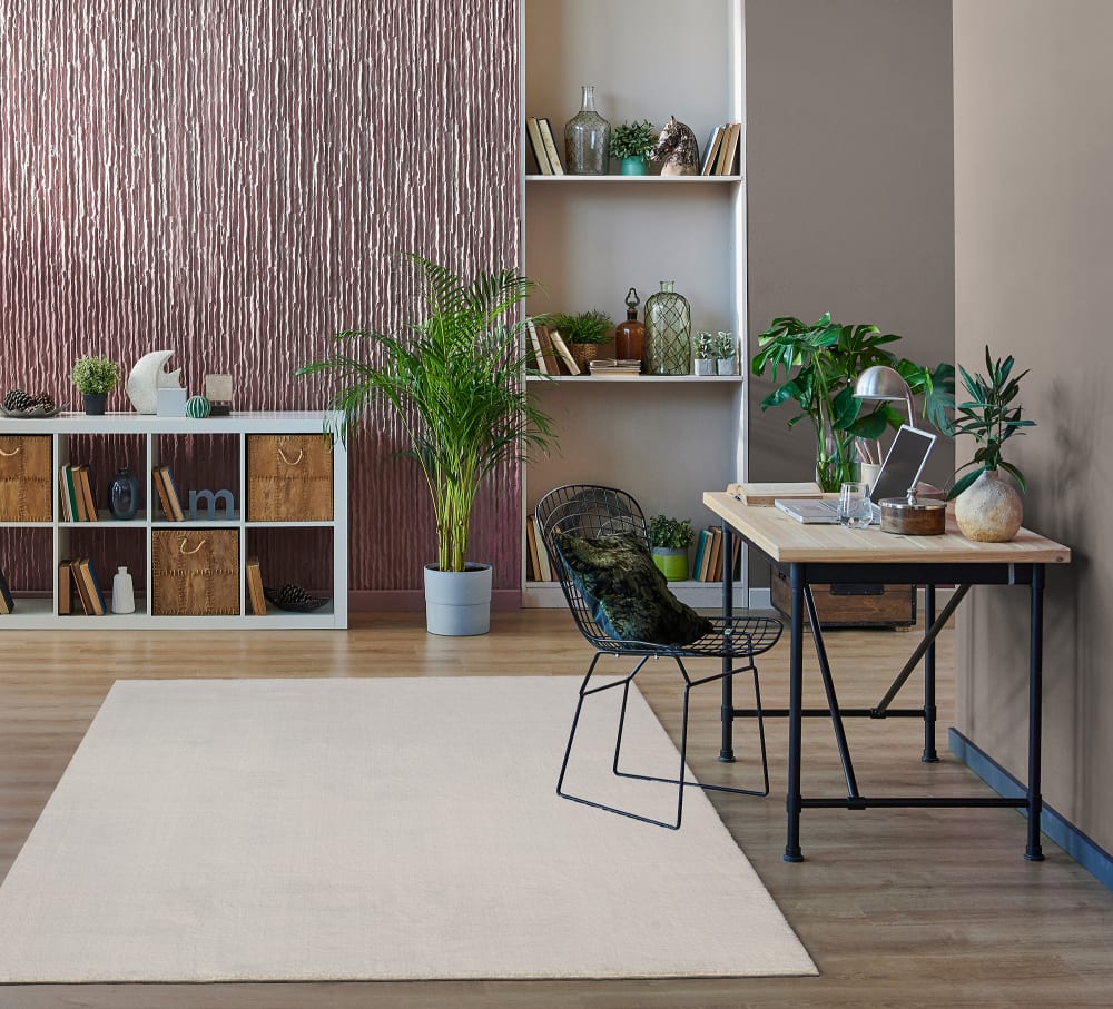 Tapis lavable et antidérapant, uni, beige, 120 x 160 cm — vue 3