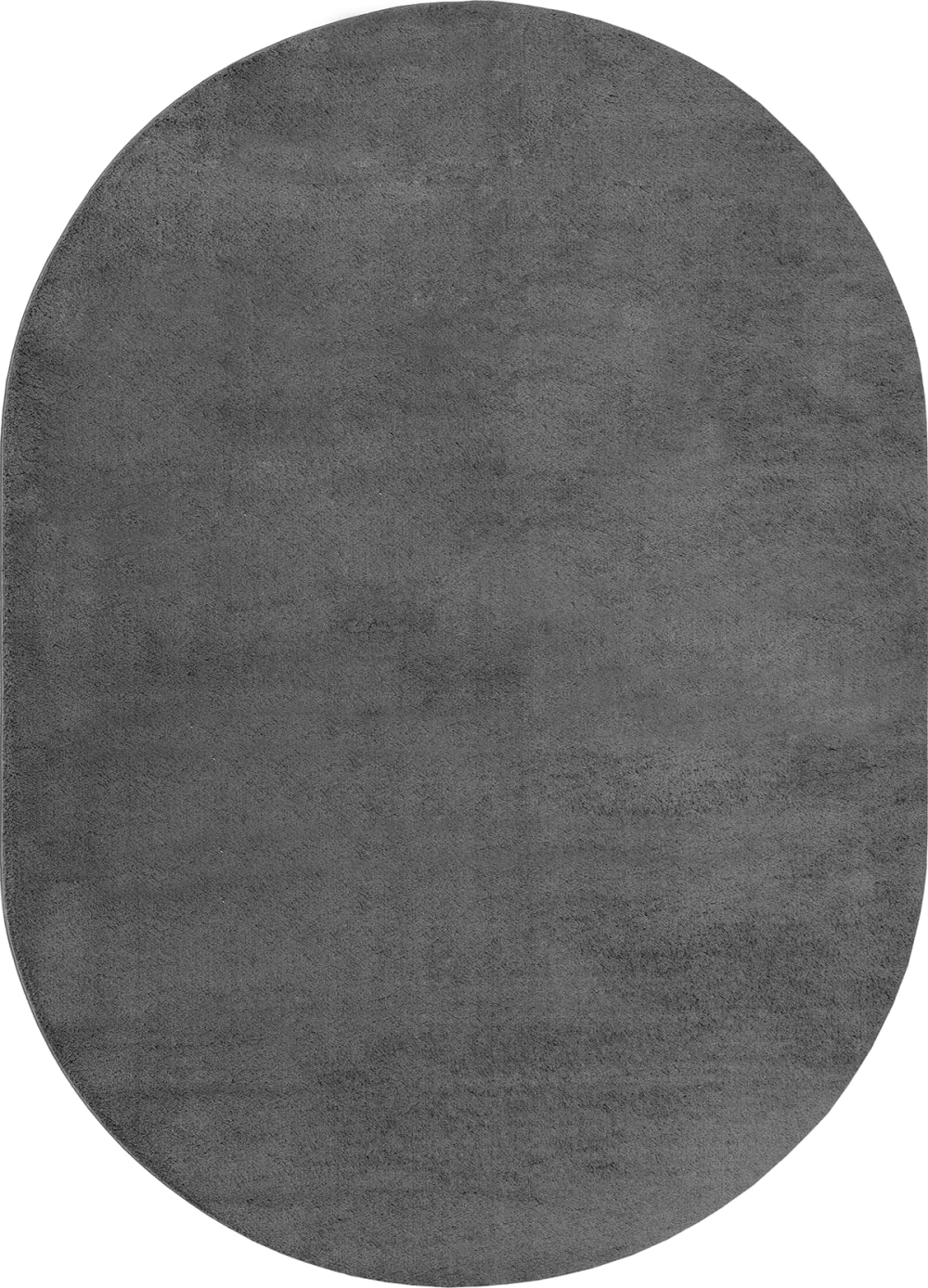 The carpet Teppich, waschbar und Anti-Rutsch, Anthrazit, 140x200 cm oval style modern Silber Pes - Polyester