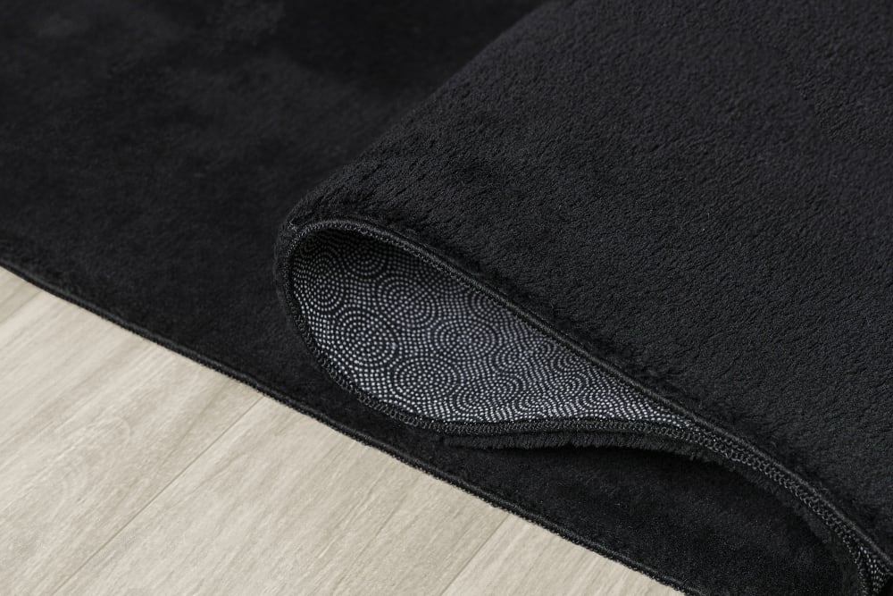 Tapis lavable et antidérapant, uni, noir, 80 x 150 cm — vue 4