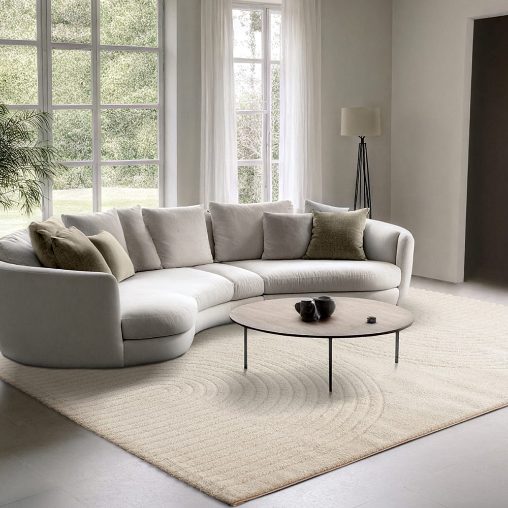 Tapis moderne haute densité de poils, crème, 160 x 220 cm — vue 4
