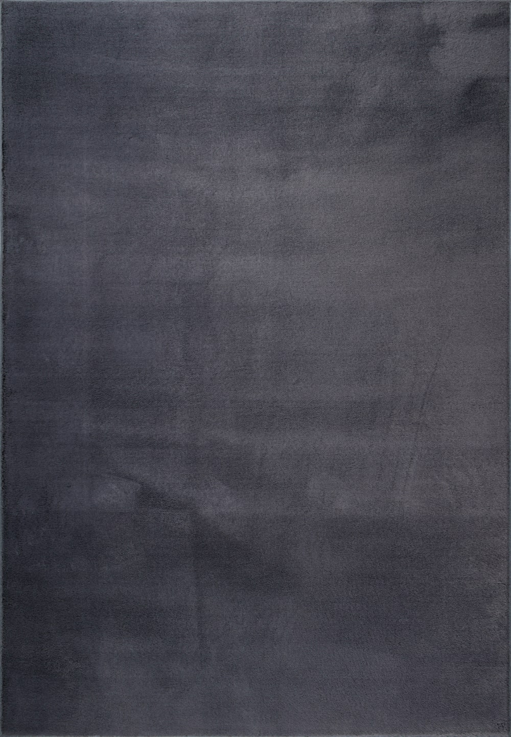 Tapis poils courts en peau synthétique uni, anthracite, 140 x 200 cm