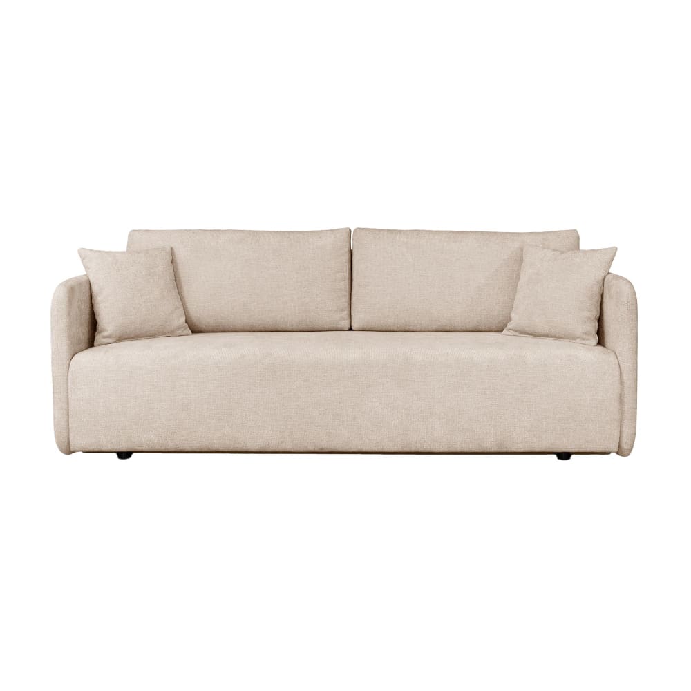 Canapé droit convertible 3 places en tissu