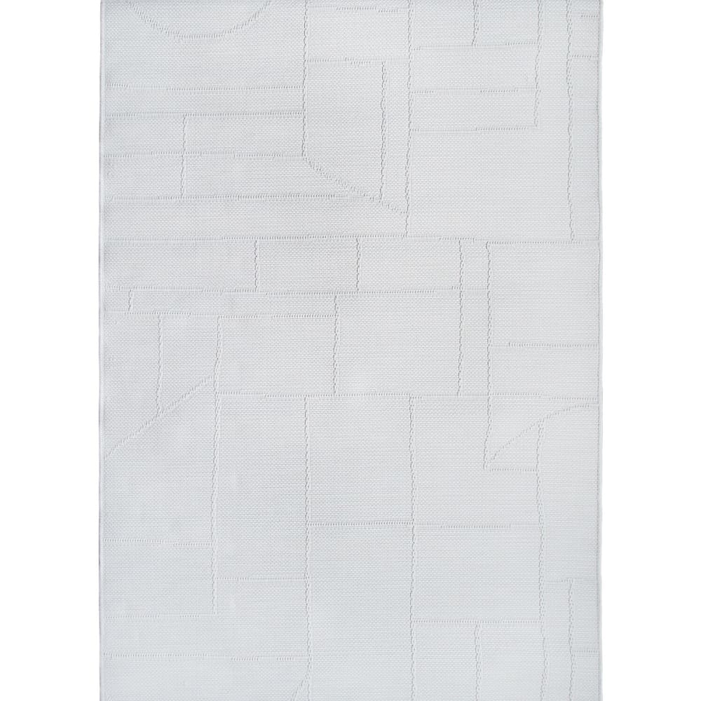 Tapis extérieur intérieur aspect jute blanc ivoire 120x160