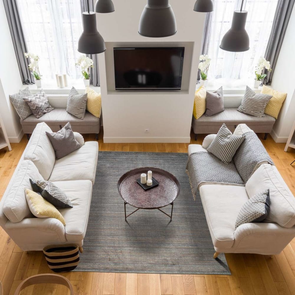 Tapis abstrait moderne gris multicolore 160x230 — vue 3