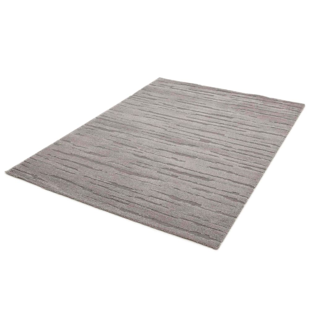 Tapis rectangulaire à poils ras motif uni gris 120 x 170 cm — vue 4
