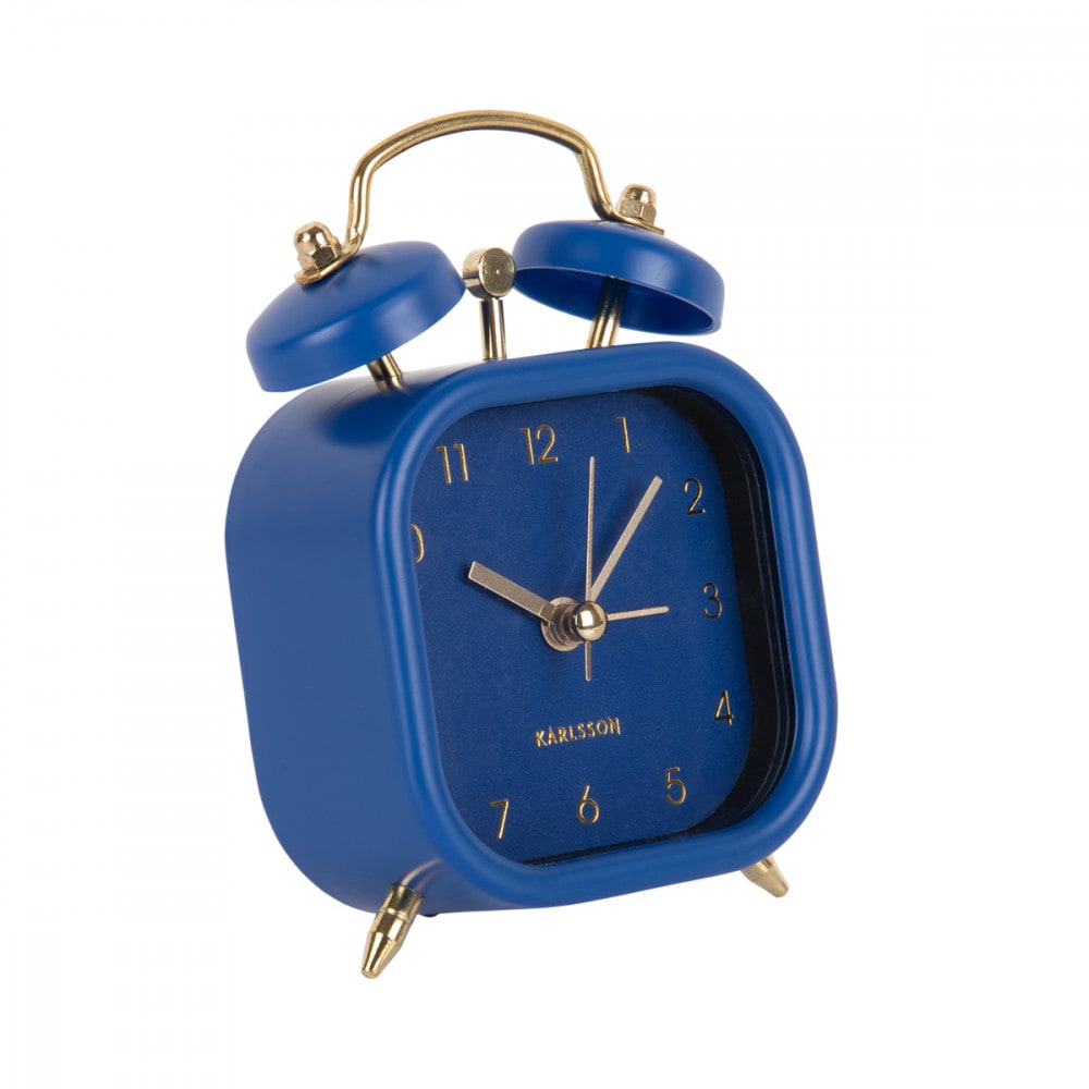 Present Time Réveil carré glam en plastique bleu style contemporain - Pvc - Poly Chlorure De Vinyle