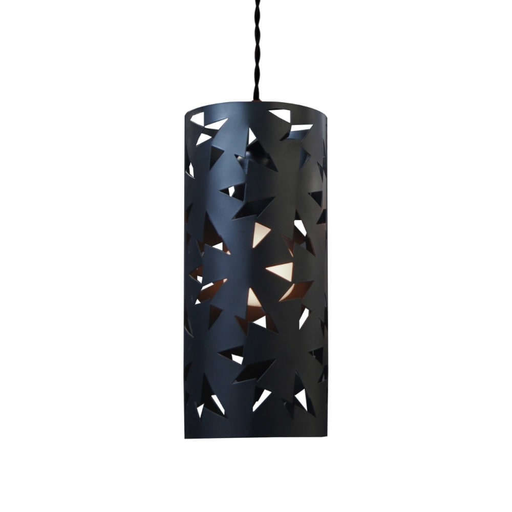 Suspension en acier noir D.12cm
