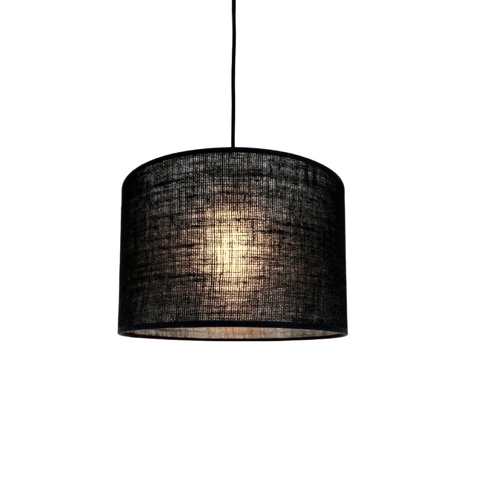 Suspension rigide en jute noire non électrifiée D.28cm