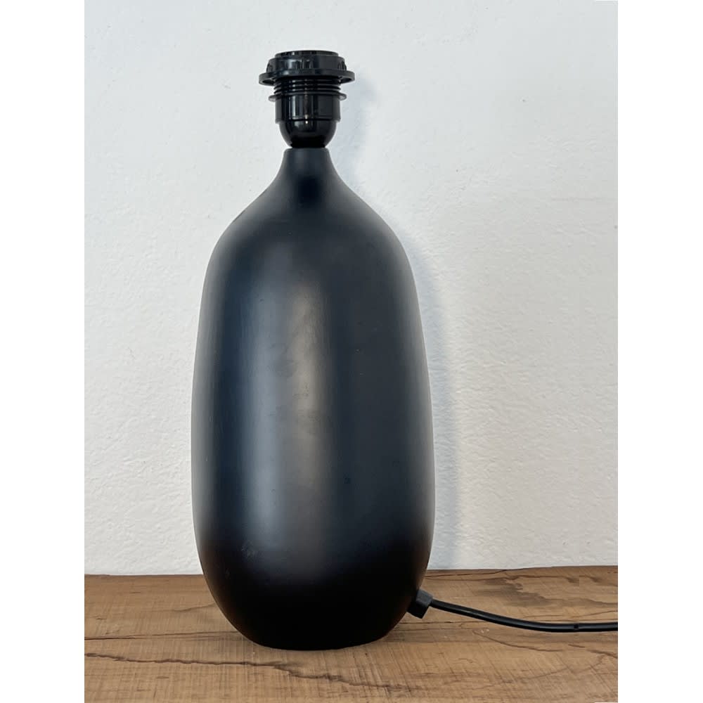Pied de lampe en terre cuite charbon H. 30cm - Maisons du Monde