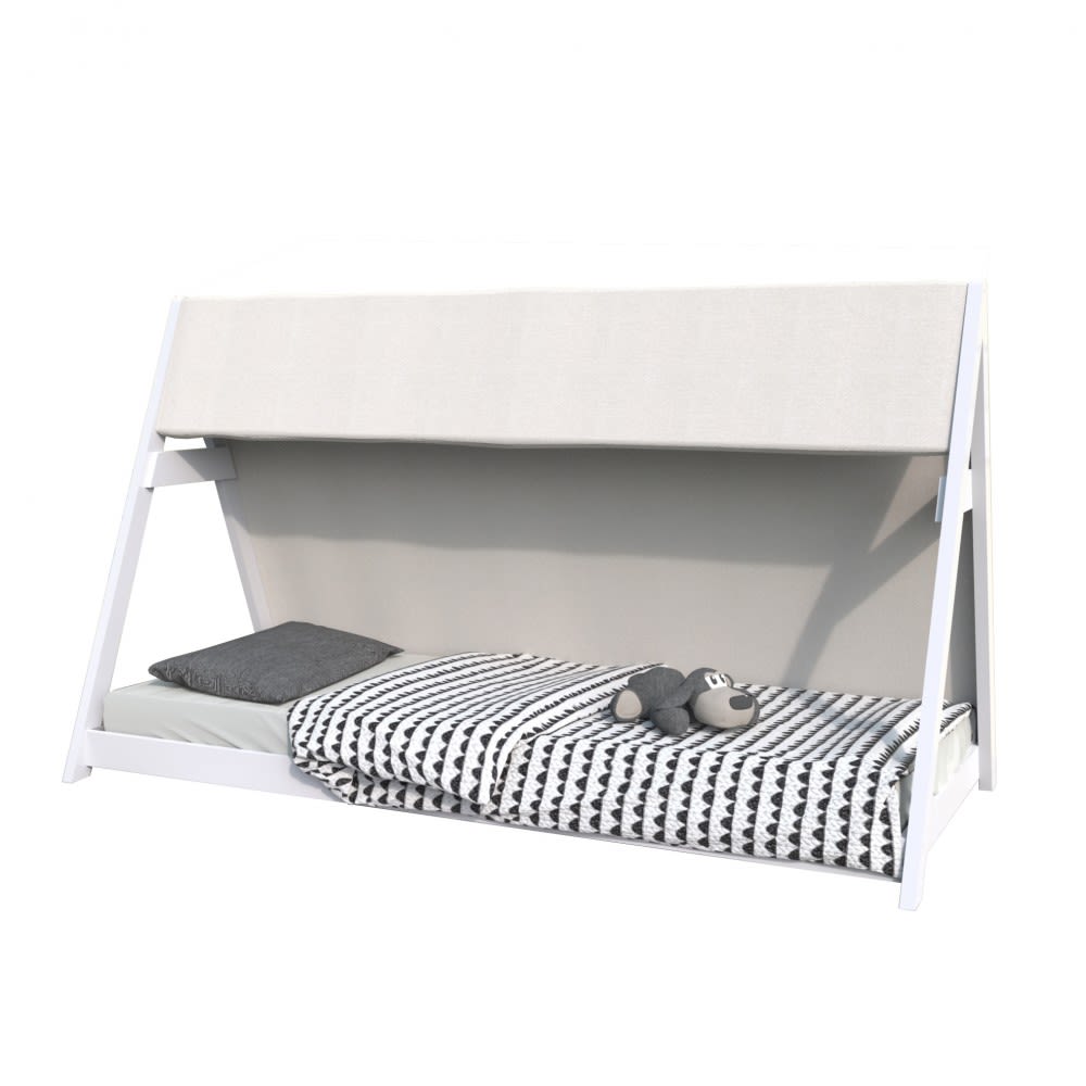 Lit cabane avec toile