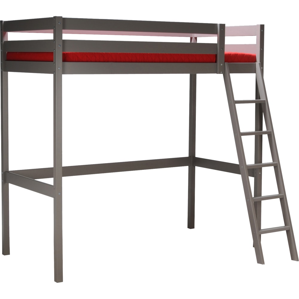 Lit mezzanine studio + 1 sommier / gris taupe 90x190