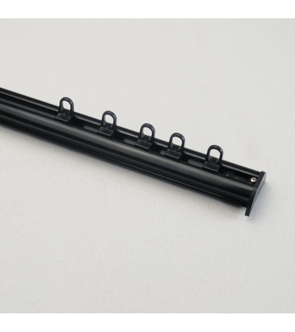 Tringle rail pour rideau L.3 m - Noir — vue 4
