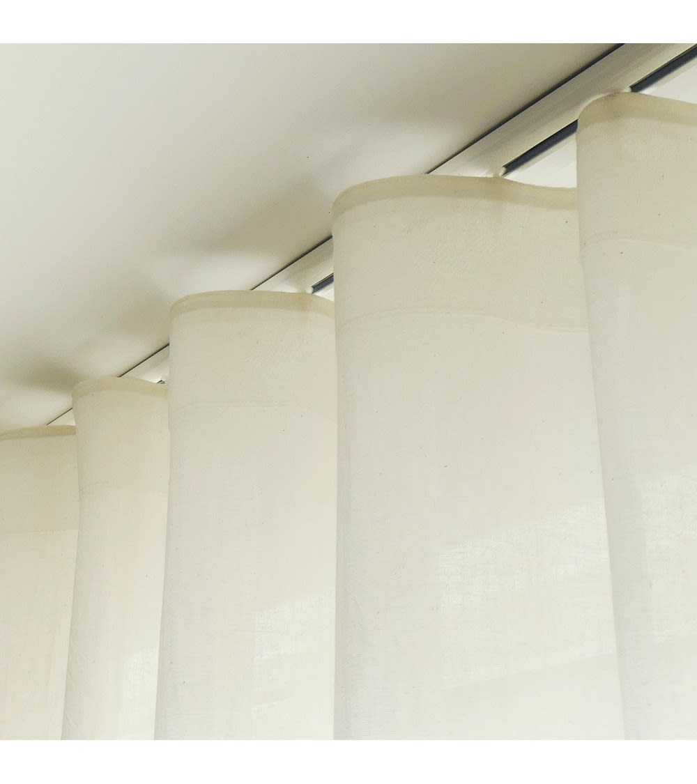 Tringle rail pour rideau à galon fronceur L 4 m - Blanc
