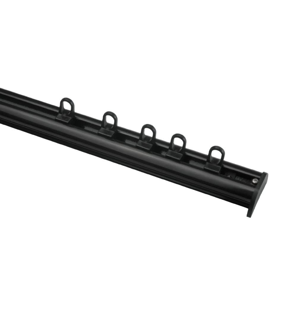 Tringle rail pour rideau en aluminium l.4.50 m noir — vue 4