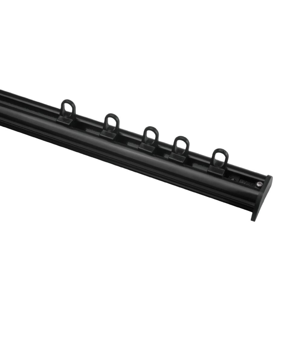 Tringle rail pour rideau L.1 m - Noir — vue 4