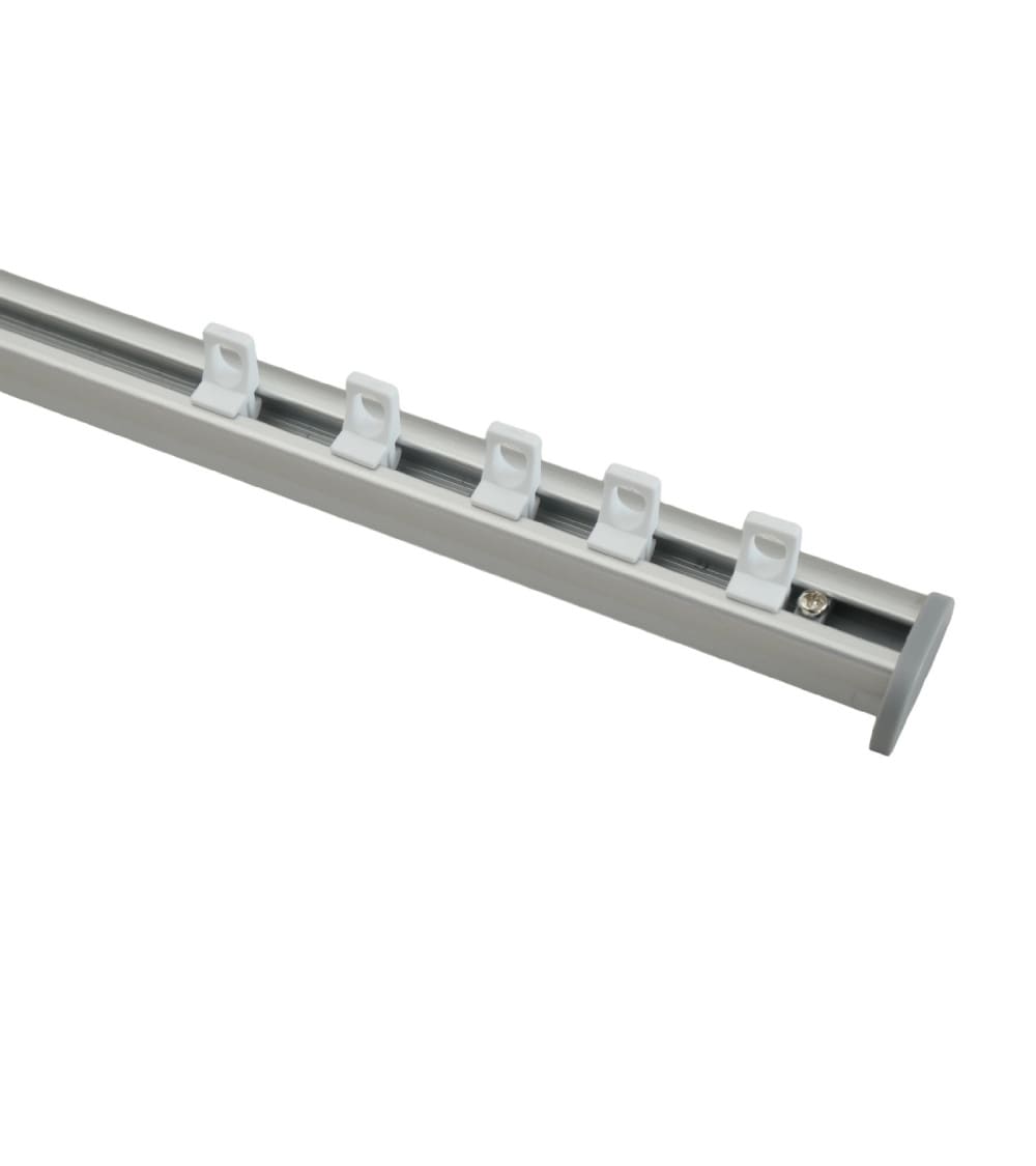 Tringle rail pour rideau en aluminium l.1,50 m argenté — vue 4