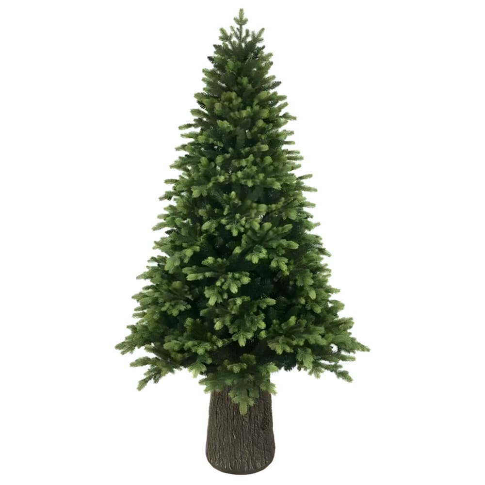 Árbol de Navidad con tronco artificial de 240 cm de altura.