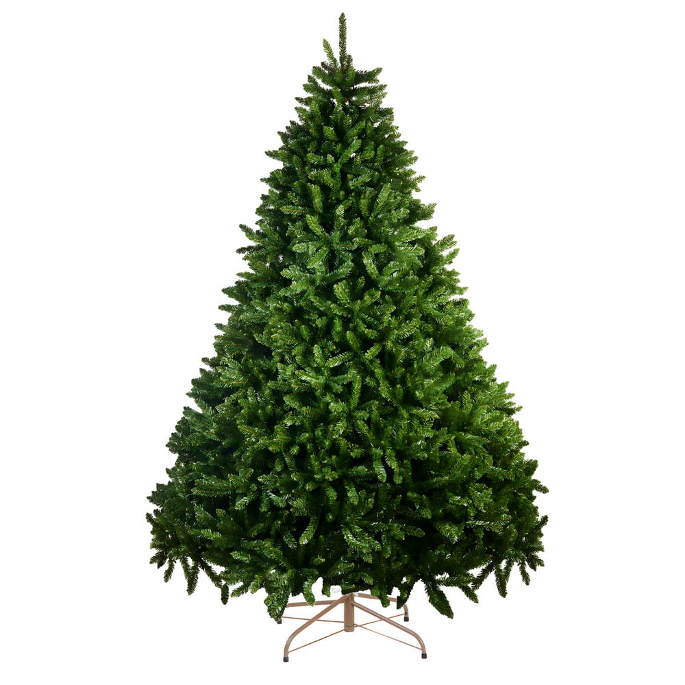 Árbol de navidad artificial verde de 240 cm de altura.