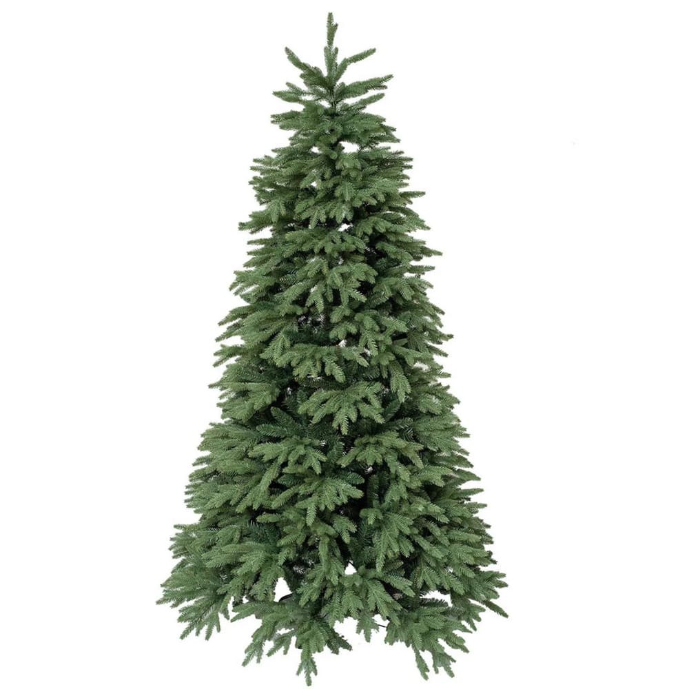 Árbol de navidad artificial verde delgado 210h cm