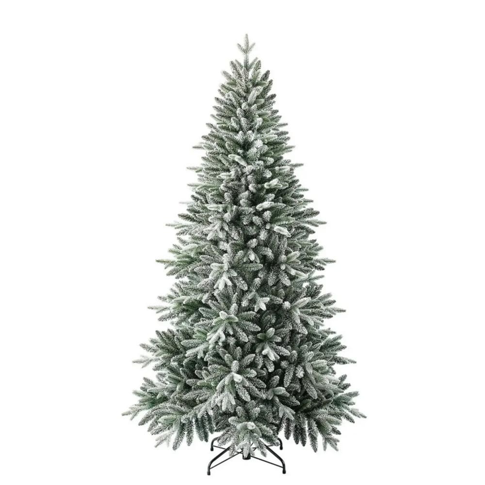 Árbol de navidad artificial cubierto de nieve de 240 cm de altura.