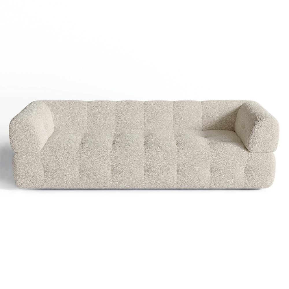 Canapé 3 places bouclette crème 230cm